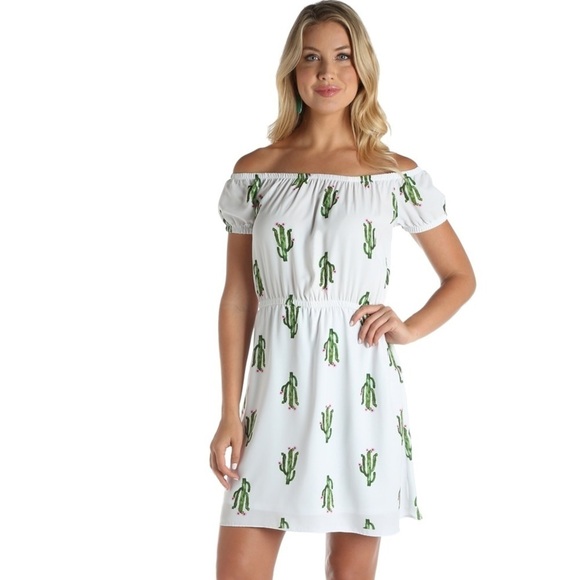 Wrangler Off The Shoulder Cactus Dress - Picture 1 of 5